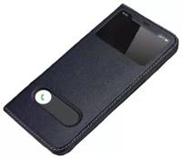Чехол-книжка MyPads для iPhone 12 (6.1) / iPhone 12 Pro (6.1) с окном вызова предпросмотра и свайпом позволяет отвечать на звонки и сообщения не открывая крышку черный