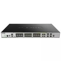 D-Link DGS-3630-28SC/A2ASI, L3 Managed Switch with 20 1000Base-X SFP ports and 4 100/1000Base-T/SFP combo-ports and 4 10GBase-X SFP+ ports. 68K Mac address, Physical stacking (up to 9 devices), Switc