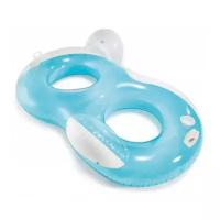 INTEX Надувная игрушка Intex шезлонг для плавания с подушкой для двоих с ручками и подстаканниками 198х117 см 56800EU