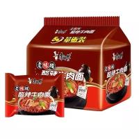 Китайская лапша быстрого приготовления говядина упаковка 5 штук