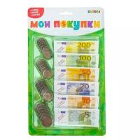 Игровой набор Zabiaka "Мои покупки", монеты, бумажные деньги (евро)