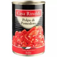 Томаты кусочками в томатном соку Casa Rinaldi жестяная банка 400 г