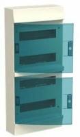 Распределительный шкаф ABB Mistral41, 48 мод, IP41, навесной, термопласт, зеленая дверь, 1SPE007717F0721