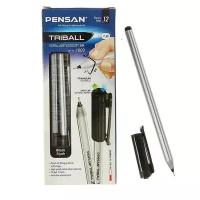 Ручка шариковая Pensan TRIBALL 1003, узел-игла 0.7 мм, черные, TGS-1553082