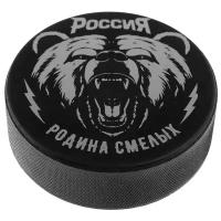 ONLITOP Шайба хоккейная взрослая "Россия", d7,5 см, h2,5 см, 170 г