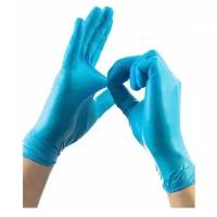 Перчатки Wally Plastic нитриловые 100 шт (50 пар) размер М цвет синий