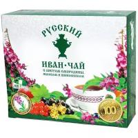 Чай травяной Русский иван-чай с листом смородины, яблоком и шиповником в пакетиках