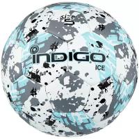 Футбольный мяч Indigo ICE IN027 белый/голубой/серый 5