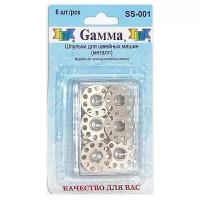 Принадлежности для бытовых швейных машин "Gamma" Шпульки для шв.маш. металл SS-001 6 шт в блистере