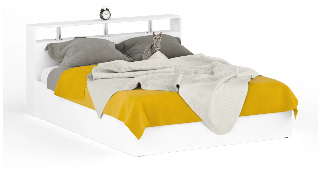 Кровать Камелия 1600, цвет белый