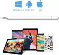 Универсальный стилус для смартфона и планшета / Стилус ручка 2 в 1 для Android IOS / Stylus Pen белый