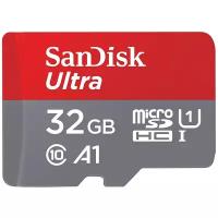 Карта памяти SanDisk Ultra microSDHC Class 10 UHS Class 1 A1 98MB/s 32GB + SD adapter