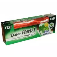Зубная паста + щетка Dabur Herb’l Мята и лимон
