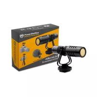 Направленный микрофон PowerDeWise VideoMic Kit + штатив + бокс, для камер и смартфонов, 3.5мм + 3/4