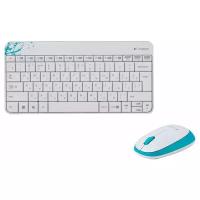 Клавиатура и мышь Logitech Wireless Combo MK240 White USB