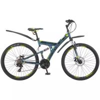 Горный (MTB) велосипед STELS Focus MD 21-sp 27.5 V010 (2019) серый/ желтый 19" (требует финальной сборки)