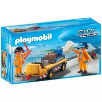 Набор с элементами конструктора Playmobil City Action 5396 Буксир самолета с наземной командой