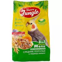 Happy Jungle Корм для средних попугаев в период линьки Обогащенный рацион