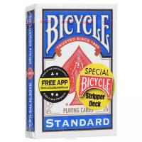 Игральные карты для фокусов Bicycle Stripper Deck (конусная колода), синие