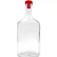 Бутылка- Бутыль Штоф стеклянная 1.2 л прозрачная с пробкой Mnogo Banok (1 200мл)