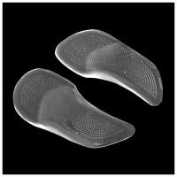 Полустельки для обуви, на клеевой основе, силиконовые, 12,5 × 6,4 см, пара, цвет прозрачный