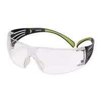 Стрелковые защитные очки 3М SecureFit 401 (прозрачные) (Чёрный/Зелёный)