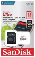 Карта памяти SanDisk Ultra microSDHC Class 10 UHS-I 100MB/s 32 32GB