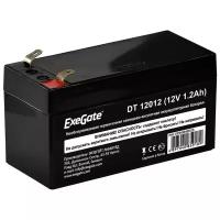 EXEGATE EP249948RUS Аккумуляторная батарея DT 12012 EXG12012 12V 1.2Ah, клеммы F1