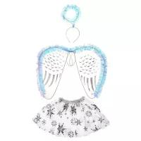 Карнавальный набор "Снежинка" 3 предмета: ободок, крылья, юбка 4440630