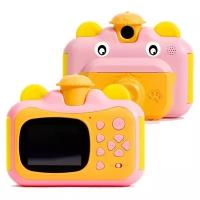 Детский фотоаппарат Leilam с печатью фотографий мгновенно (Розовый)