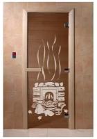 Дверь для бани Банька бронза. 1900х700 мм