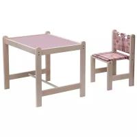Комплект Гном стол + стул Малыш-2 62x52 см сиреневый/симпатия