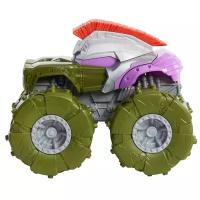 Монстр-трак Hot Wheels Monster Trucks Gladiator Hulk 1:43, 11.5 см, зеленый/серый