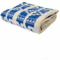 Одеяло байковое (100% хлопок) синий кобальт 140х205