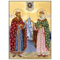 Вышиваем бисером Набор подарочный для вышивания бисером Святые Пётр и Феврония 28 x 38 см (S-1)