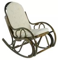 Кресло-качалка Vinotti Calamus Rotan 05/04 с подушкой коньяк