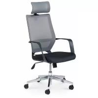Компьютерное кресло Варио 2 черный пластик / серая сетка спинка/ черная ткань сиденье