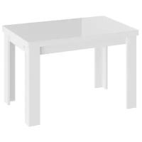 Стол кухонный ТриЯ Норман тип 1, раскладной, ДхШ: 110.2 х 70.2 см, длина в разложенном виде: 210.6 см, белый/стекло белый глянец