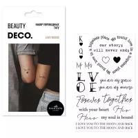 Набор переводных тату-слов `DECO.` by Miami tattoos (love words)