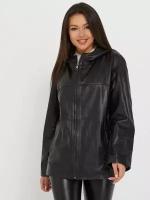 Кожаная куртка женская Este'e exclusive Fur&Leather демисезонная с капюшоном, модная легкая верхняя одежда из натуральной кожи для девушек и женщин