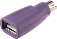Адаптер переходник GSMIN BR-83-K PS/2 (M) на USB (F) для клавиатуры (Фиолетовый)