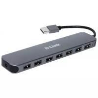 USB-концентратор D-link DUB-H7/E1A, разъемов: 7