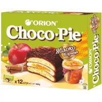 Мучное кондитерское изделие в глазури «Choco Pie Apple-Cinnamon» («Чоко Пай Яблоко-Корица») по 12 штук по 30 гр