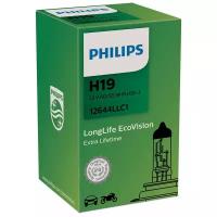 Лампа автомобильная галогенная Philips LongLife EcoVision 12644LLC1 H19 60/55W 1 шт.