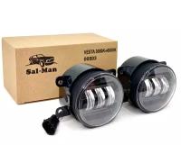 Светодиодные линзованные противотуманные фары 50Вт Sal-Man 3 линзы два режима Lada Renault Nissan Honda Ford 00893