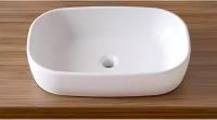 Накладная раковина в ванную Lavinia Boho Bathroom Sink 33311002: умывальник из фарфора 54 см, прямоугольный, цвет глянцевый белый