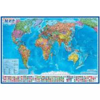 Globen Интерактивная карта Мир Политический 1:32 в тубусе (КН041)