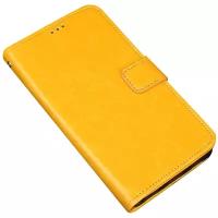 Чехол-книжка MyPads для Nokia Lumia 1520 из качественной импортной кожи с подставкой застежкой и визитницей желтый