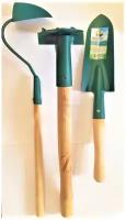 Набор инструмента Любимая грядка, для сада и огорода ( мотыжка, совок , рыхлитель- с черенками ), 3 предмета.