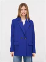 Пиджак для девочки Olya Stoff классический удлинённый, школьный, нарядный, на выпускной